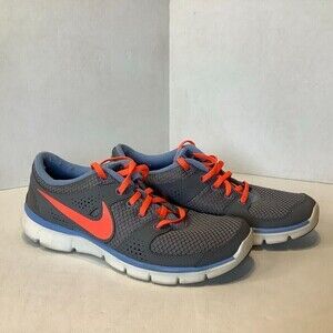 Women's Nike Flex Experience RN Running Shoes Size 8.5 Gray/Blue/Orange